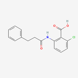 molecular formula C16H14ClNO3 B2542255 2-Chloro-6-(3-phenylpropanamido)benzoic acid CAS No. 1411019-78-7