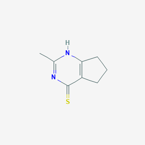 molecular formula C8H10N2S B254226 2-methyl-3,5,6,7-tetrahydro-4H-cyclopenta[d]pyrimidine-4-thione 
