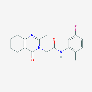 molecular formula C18H20FN3O2 B2542261 N-(5-fluoro-2-methylphenyl)-2-(2-methyl-4-oxo-5,6,7,8-tetrahydroquinazolin-3(4H)-yl)acetamide CAS No. 1251692-96-2