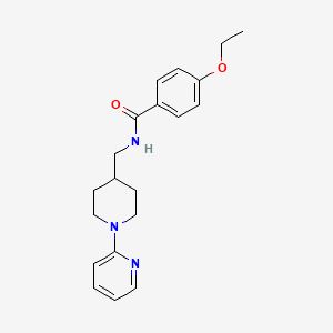 molecular formula C20H25N3O2 B2542263 4-ethoxy-N-((1-(pyridin-2-yl)piperidin-4-yl)methyl)benzamide CAS No. 1235215-66-3