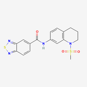 N-(1-(methylsulfonyl)-1,2,3,4-tetrahydroquinolin-7-yl)benzo[c][1,2,5]thiadiazole-5-carboxamide