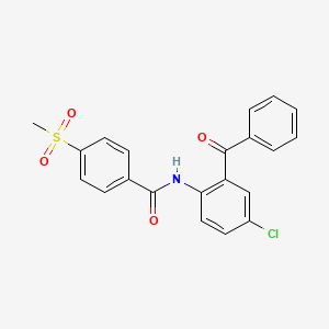 molecular formula C21H16ClNO4S B2542268 N-(2-benzoyl-4-chlorophenyl)-4-methylsulfonylbenzamide CAS No. 462120-55-4