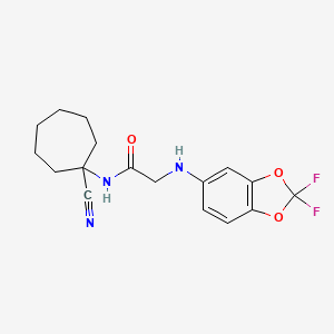 N-(1-cyanocycloheptyl)-2-[(2,2-difluoro-2H-1,3-benzodioxol-5-yl)amino]acetamide