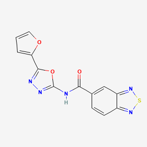 molecular formula C13H7N5O3S B2542277 N-(5-(furan-2-yl)-1,3,4-oxadiazol-2-yl)benzo[c][1,2,5]thiadiazole-5-carboxamide CAS No. 1203029-37-1