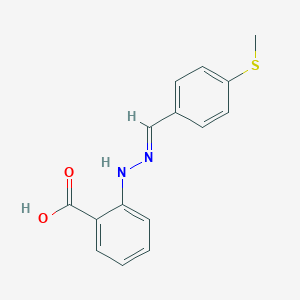molecular formula C15H14N2O2S B254228 2-{2-[4-(Methylsulfanyl)benzylidene]hydrazino}benzoic acid 