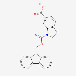 1-[(9H-Fluoren-9-ylmethoxy)carbonyl]-2,3-dihydro-1H-indole-6-carboxylic A+