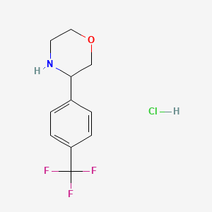 molecular formula C11H13ClF3NO B2542310 3-(4-(三氟甲基)苯基)吗啉盐酸盐 CAS No. 1185140-30-0