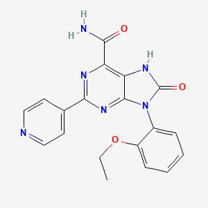 molecular formula C19H16N6O3 B2542312 9-(2-ethoxyphenyl)-8-oxo-2-(pyridin-4-yl)-8,9-dihydro-7H-purine-6-carboxamide CAS No. 941974-03-4