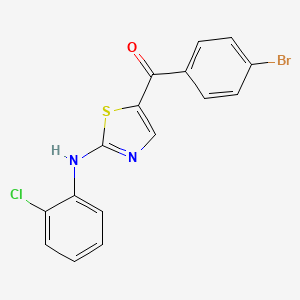molecular formula C16H10BrClN2OS B2542323 (4-Bromophenyl)[2-(2-chloroanilino)-1,3-thiazol-5-yl]methanone CAS No. 339022-37-6