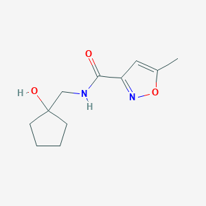 molecular formula C11H16N2O3 B2542324 N-((1-hydroxycyclopentyl)methyl)-5-methylisoxazole-3-carboxamide CAS No. 1219912-18-1
