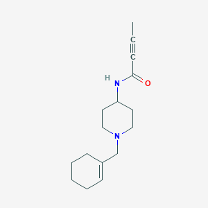 N-[1-(Cyclohexen-1-ylmethyl)piperidin-4-yl]but-2-ynamide