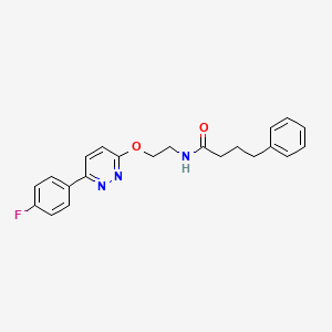 N-(2-((6-(4-fluorophenyl)pyridazin-3-yl)oxy)ethyl)-4-phenylbutanamide