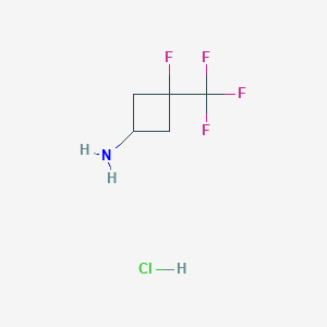 3-Fluoro-3-(trifluoromethyl)cyclobutan-1-amine;hydrochloride