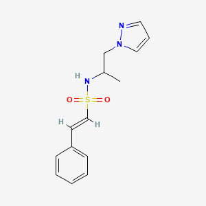 (E)-2-phenyl-N-(1-pyrazol-1-ylpropan-2-yl)ethenesulfonamide