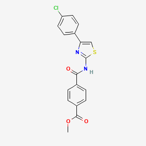 Methyl 4-((4-(4-chlorophenyl)thiazol-2-yl)carbamoyl)benzoate