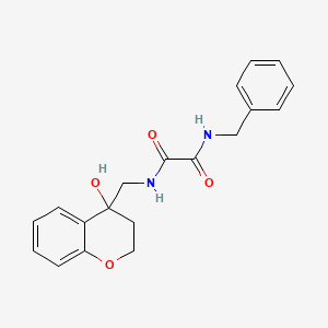 molecular formula C19H20N2O4 B2542359 N1-benzyl-N2-((4-hydroxychroman-4-yl)methyl)oxalamide CAS No. 1396751-87-3