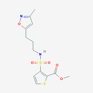 methyl 3-(N-(3-(3-methylisoxazol-5-yl)propyl)sulfamoyl)thiophene-2-carboxylate
