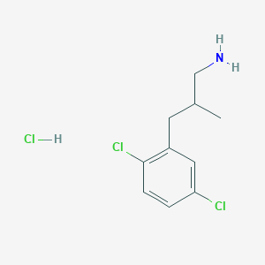 molecular formula C10H14Cl3N B2542362 [3-(2,5-Dichlorophenyl)-2-methylpropyl]amine hydrochloride CAS No. 1170787-51-5