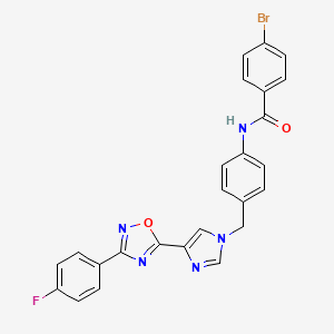 4-bromo-N-[4-({4-[3-(4-fluorophenyl)-1,2,4-oxadiazol-5-yl]-1H-imidazol-1-yl}methyl)phenyl]benzamide