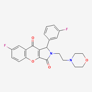 7-Fluoro-1-(3-fluorophenyl)-2-(2-morpholinoethyl)-1,2-dihydrochromeno[2,3-c]pyrrole-3,9-dione