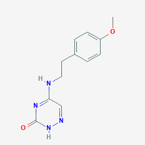 molecular formula C12H14N4O2 B254237 5-{[2-(4-methoxyphenyl)ethyl]amino}-1,2,4-triazin-3(2H)-one 