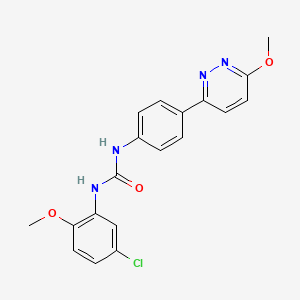 molecular formula C19H17ClN4O3 B2542374 1-(5-Chloro-2-methoxyphenyl)-3-(4-(6-methoxypyridazin-3-yl)phenyl)urea CAS No. 1049239-50-0