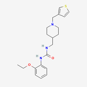 molecular formula C20H27N3O2S B2542377 1-(2-Ethoxyphenyl)-3-((1-(thiophen-3-ylmethyl)piperidin-4-yl)methyl)urea CAS No. 1235149-27-5