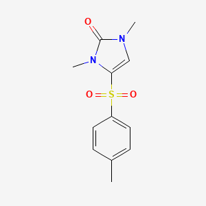 molecular formula C12H14N2O3S B2542378 1,3-dimethyl-4-[(4-methylphenyl)sulfonyl]-1,3-dihydro-2H-imidazol-2-one CAS No. 185011-07-8