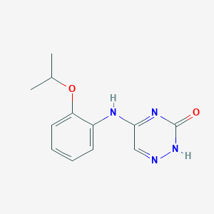 molecular formula C12H14N4O2 B254238 5-(2-propan-2-yloxyanilino)-2H-1,2,4-triazin-3-one 