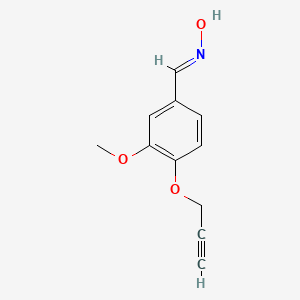 molecular formula C11H11NO3 B2542383 3-Methoxy-4-(2-propynyloxy)benzenecarbaldehyde oxime CAS No. 385383-46-0