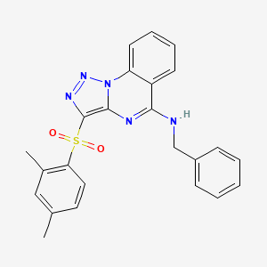 molecular formula C24H21N5O2S B2542384 N-苄基-3-[(2,4-二甲基苯基)磺酰基][1,2,3]三唑并[1,5-a]喹唑啉-5-胺 CAS No. 904588-79-0