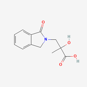 molecular formula C12H13NO4 B2542387 2-hydroxy-2-methyl-3-(1-oxo-2,3-dihydro-1H-isoindol-2-yl)propanoic acid CAS No. 1480244-90-3