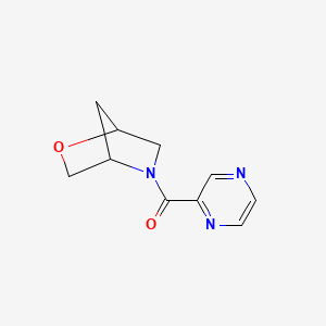 molecular formula C10H11N3O2 B2542396 2-氧杂-5-氮杂双环[2.2.1]庚烷-5-基(吡嗪-2-基)甲酮 CAS No. 2034454-66-3