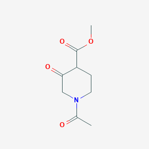 molecular formula C9H13NO4 B2542399 1-乙酰基-3-氧代哌啶-4-羧酸甲酯 CAS No. 1174007-42-1