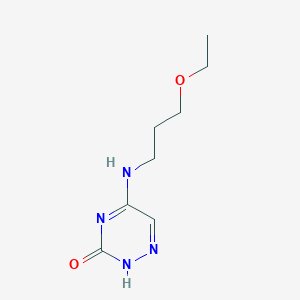 molecular formula C8H14N4O2 B254240 5-[(3-ethoxypropyl)amino]-1,2,4-triazin-3(2H)-one 