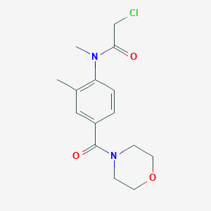 molecular formula C15H19ClN2O3 B2542404 2-Chloro-N-methyl-N-[2-methyl-4-(morpholine-4-carbonyl)phenyl]acetamide CAS No. 2411299-68-6
