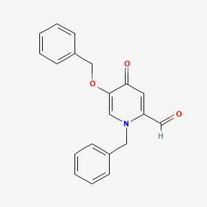 1-Benzyl-4-oxo-5-phenylmethoxypyridine-2-carbaldehyde