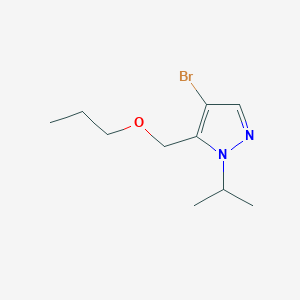 molecular formula C10H17BrN2O B2542418 4-bromo-1-isopropyl-5-(propoxymethyl)-1H-pyrazole CAS No. 1856097-13-6