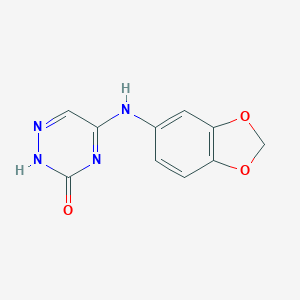 molecular formula C10H8N4O3 B254243 5-(1,3-benzodioxol-5-ylamino)-2H-1,2,4-triazin-3-one 