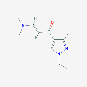 (E)-3-(dimethylamino)-1-(1-ethyl-3-methylpyrazol-4-yl)prop-2-en-1-one