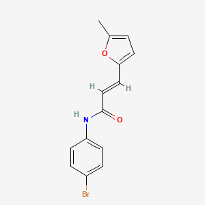 molecular formula C14H12BrNO2 B2542436 (2E)-N-(4-bromophenyl)-3-(5-methylfuran-2-yl)prop-2-enamide CAS No. 300813-80-3