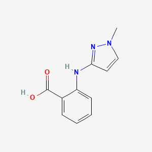 molecular formula C11H11N3O2 B2542440 2-((1-methyl-1H-pyrazol-3-yl)amino)benzoic acid CAS No. 1518243-22-5