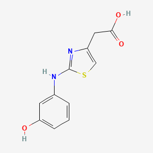 molecular formula C11H10N2O3S B2542445 2-{2-[(3-Hydroxyphenyl)amino]-1,3-thiazol-4-yl}acetic acid CAS No. 211102-93-1