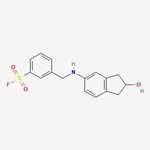 3-[[(2-Hydroxy-2,3-dihydro-1H-inden-5-yl)amino]methyl]benzenesulfonyl fluoride