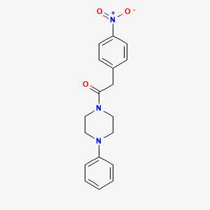 molecular formula C18H19N3O3 B2542464 2-(4-Nitrophenyl)-1-(4-phenylpiperazin-1-yl)ethanone CAS No. 349410-58-8