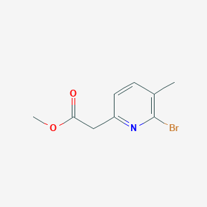 molecular formula C9H10BrNO2 B2542467 2-溴-3-甲基吡啶-6-乙酸甲酯 CAS No. 1805947-82-3