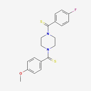 (4-Fluorophenyl)(4-(4-methoxyphenylcarbonothioyl)piperazin-1-yl)methanethione