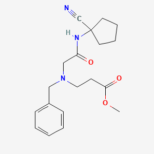 molecular formula C19H25N3O3 B2542485 Methyl 3-[benzyl({[(1-cyanocyclopentyl)carbamoyl]methyl})amino]propanoate CAS No. 1281016-61-2