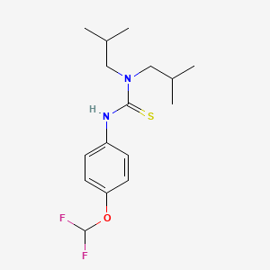 molecular formula C16H24F2N2OS B2542487 3-(4-(Difluoromethoxy)phenyl)-1,1-diisobutylthiourea CAS No. 398996-03-7
