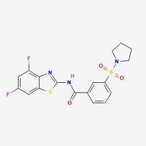 B2542497 N-(4,6-difluorobenzo[d]thiazol-2-yl)-3-(pyrrolidin-1-ylsulfonyl)benzamide CAS No. 796992-25-1